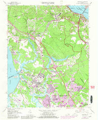 Yorktown Virginia Historical topographic map, 1:24000 scale, 7.5 X 7.5 Minute, Year 1965