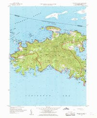 Western St. John Virgin Islands Historical topographic map, 1:24000 scale, 7.5 X 7.5 Minute, Year 1958