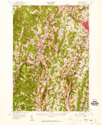 Barre Vermont Historical topographic map, 1:62500 scale, 15 X 15 Minute, Year 1957