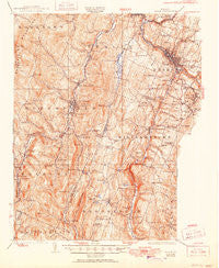 Barre Vermont Historical topographic map, 1:62500 scale, 15 X 15 Minute, Year 1924