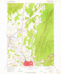 Bennington Vermont Historical topographic map, 1:24000 scale, 7.5 X 7.5 Minute, Year 1954
