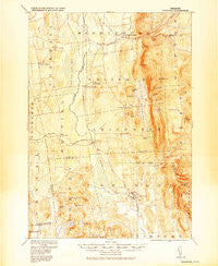 Brandon Vermont Historical topographic map, 1:62500 scale, 15 X 15 Minute, Year 1920