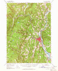 Brattleboro Vermont Historical topographic map, 1:62500 scale, 15 X 15 Minute, Year 1954