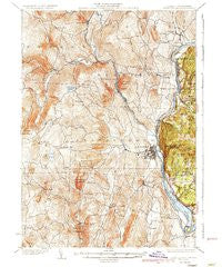 Brattleboro Vermont Historical topographic map, 1:62500 scale, 15 X 15 Minute, Year 1935