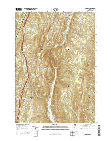 Brookfield Vermont Current topographic map, 1:24000 scale, 7.5 X 7.5 Minute, Year 2015