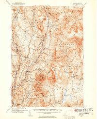 Burke Vermont Historical topographic map, 1:62500 scale, 15 X 15 Minute, Year 1951