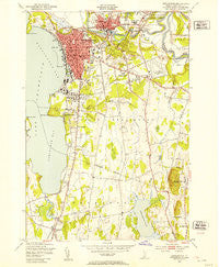 Burlington Vermont Historical topographic map, 1:24000 scale, 7.5 X 7.5 Minute, Year 1948