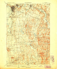 Burlington Vermont Historical topographic map, 1:62500 scale, 15 X 15 Minute, Year 1906