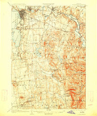 Burlington Vermont Historical topographic map, 1:62500 scale, 15 X 15 Minute, Year 1906