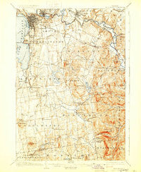 Burlington Vermont Historical topographic map, 1:62500 scale, 15 X 15 Minute, Year 1906