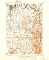 Burlington Vermont Historical topographic map, 1:62500 scale, 15 X 15 Minute, Year 1906