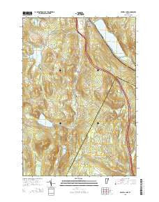 Crystal Lake Vermont Current topographic map, 1:24000 scale, 7.5 X 7.5 Minute, Year 2015