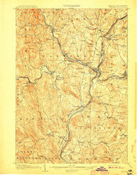 Hanover Vermont Historical topographic map, 1:62500 scale, 15 X 15 Minute, Year 1908