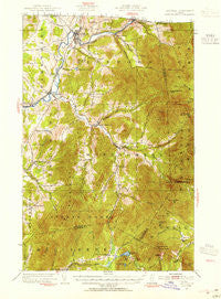 Jay Peak Vermont Historical topographic map, 1:62500 scale, 15 X 15 Minute, Year 1953