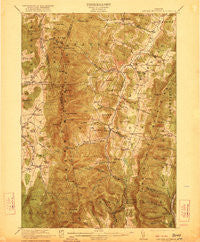 Lincoln Mountain Vermont Historical topographic map, 1:62500 scale, 15 X 15 Minute, Year 1921