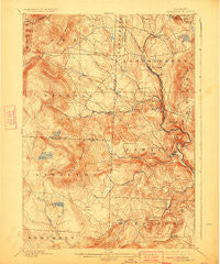 Londonderry Vermont Historical topographic map, 1:62500 scale, 15 X 15 Minute, Year 1899