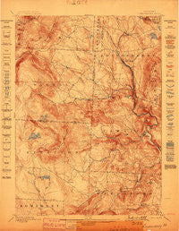 Londonderry Vermont Historical topographic map, 1:62500 scale, 15 X 15 Minute, Year 1899