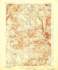 Londonderry Vermont Historical topographic map, 1:62500 scale, 15 X 15 Minute, Year 1899