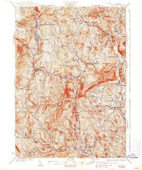 Ludlow Vermont Historical topographic map, 1:62500 scale, 15 X 15 Minute, Year 1932