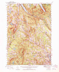 Lyndonville Vermont Historical topographic map, 1:62500 scale, 15 X 15 Minute, Year 1951