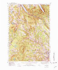 Lyndonville Vermont Historical topographic map, 1:62500 scale, 15 X 15 Minute, Year 1951