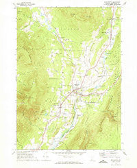 Manchester Vermont Historical topographic map, 1:24000 scale, 7.5 X 7.5 Minute, Year 1968