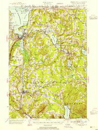 Memphremagog Vermont Historical topographic map, 1:62500 scale, 15 X 15 Minute, Year 1953
