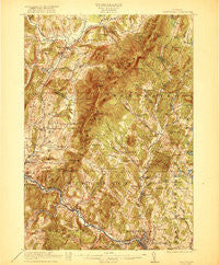 Montpelier Vermont Historical topographic map, 1:62500 scale, 15 X 15 Minute, Year 1921