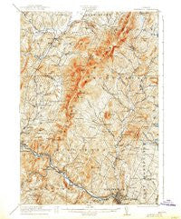 Montpelier Vermont Historical topographic map, 1:62500 scale, 15 X 15 Minute, Year 1921