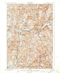 Mount Mansfield Vermont Historical topographic map, 1:62500 scale, 15 X 15 Minute, Year 1927