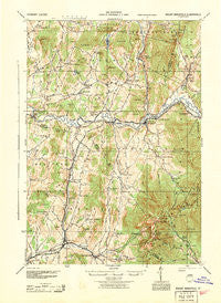 Mount Mansfield Vermont Historical topographic map, 1:62500 scale, 15 X 15 Minute, Year 1944