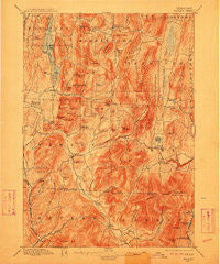 Pawlet Vermont Historical topographic map, 1:62500 scale, 15 X 15 Minute, Year 1897