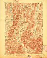 Pawlet Vermont Historical topographic map, 1:62500 scale, 15 X 15 Minute, Year 1897