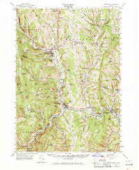 Randolph Vermont Historical topographic map, 1:62500 scale, 15 X 15 Minute, Year 1957