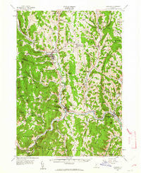 Randolph Vermont Historical topographic map, 1:62500 scale, 15 X 15 Minute, Year 1957