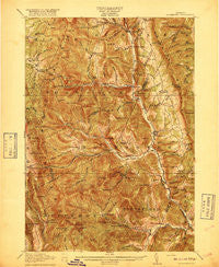Rochester Vermont Historical topographic map, 1:62500 scale, 15 X 15 Minute, Year 1917