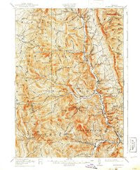 Rochester Vermont Historical topographic map, 1:62500 scale, 15 X 15 Minute, Year 1917