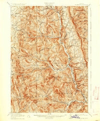 Rochester Vermont Historical topographic map, 1:62500 scale, 15 X 15 Minute, Year 1917