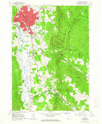 Rutland Vermont Historical topographic map, 1:24000 scale, 7.5 X 7.5 Minute, Year 1961