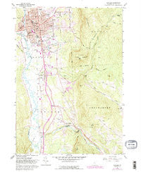 Rutland Vermont Historical topographic map, 1:24000 scale, 7.5 X 7.5 Minute, Year 1961