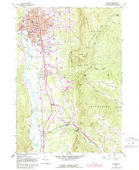 Rutland Vermont Historical topographic map, 1:24000 scale, 7.5 X 7.5 Minute, Year 1961
