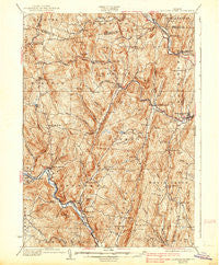 Saxtons River Vermont Historical topographic map, 1:62500 scale, 15 X 15 Minute, Year 1933
