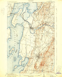 St. Albans Vermont Historical topographic map, 1:62500 scale, 15 X 15 Minute, Year 1916