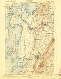 St. Albans Vermont Historical topographic map, 1:62500 scale, 15 X 15 Minute, Year 1916