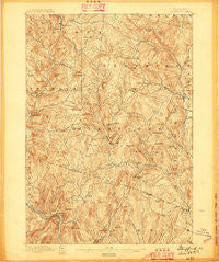 Strafford Vermont Historical topographic map, 1:62500 scale, 15 X 15 Minute, Year 1896