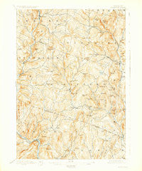 Strafford Vermont Historical topographic map, 1:62500 scale, 15 X 15 Minute, Year 1896