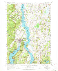 Ticonderoga New York Historical topographic map, 1:62500 scale, 15 X 15 Minute, Year 1950