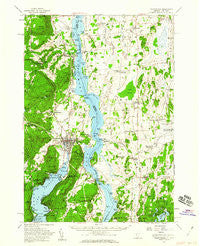 Ticonderoga New York Historical topographic map, 1:62500 scale, 15 X 15 Minute, Year 1950