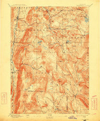 Wallingford Vermont Historical topographic map, 1:62500 scale, 15 X 15 Minute, Year 1893