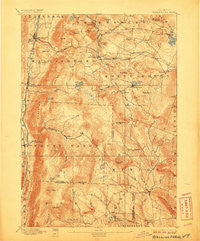 Wallingford Vermont Historical topographic map, 1:62500 scale, 15 X 15 Minute, Year 1893